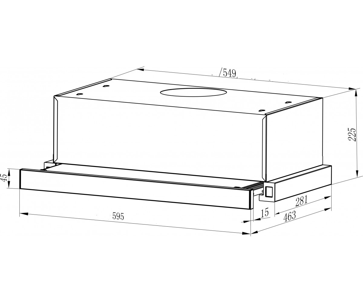 Телескопическая вытяжка  SLIM SLIM X/S A/60/2/T:Фото 2