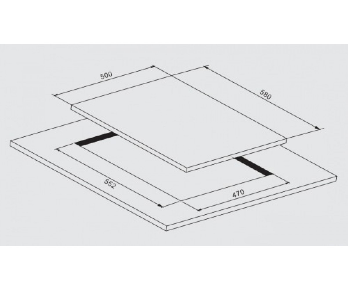 Варочная поверхность  TR 6410 BK:Чертеж 