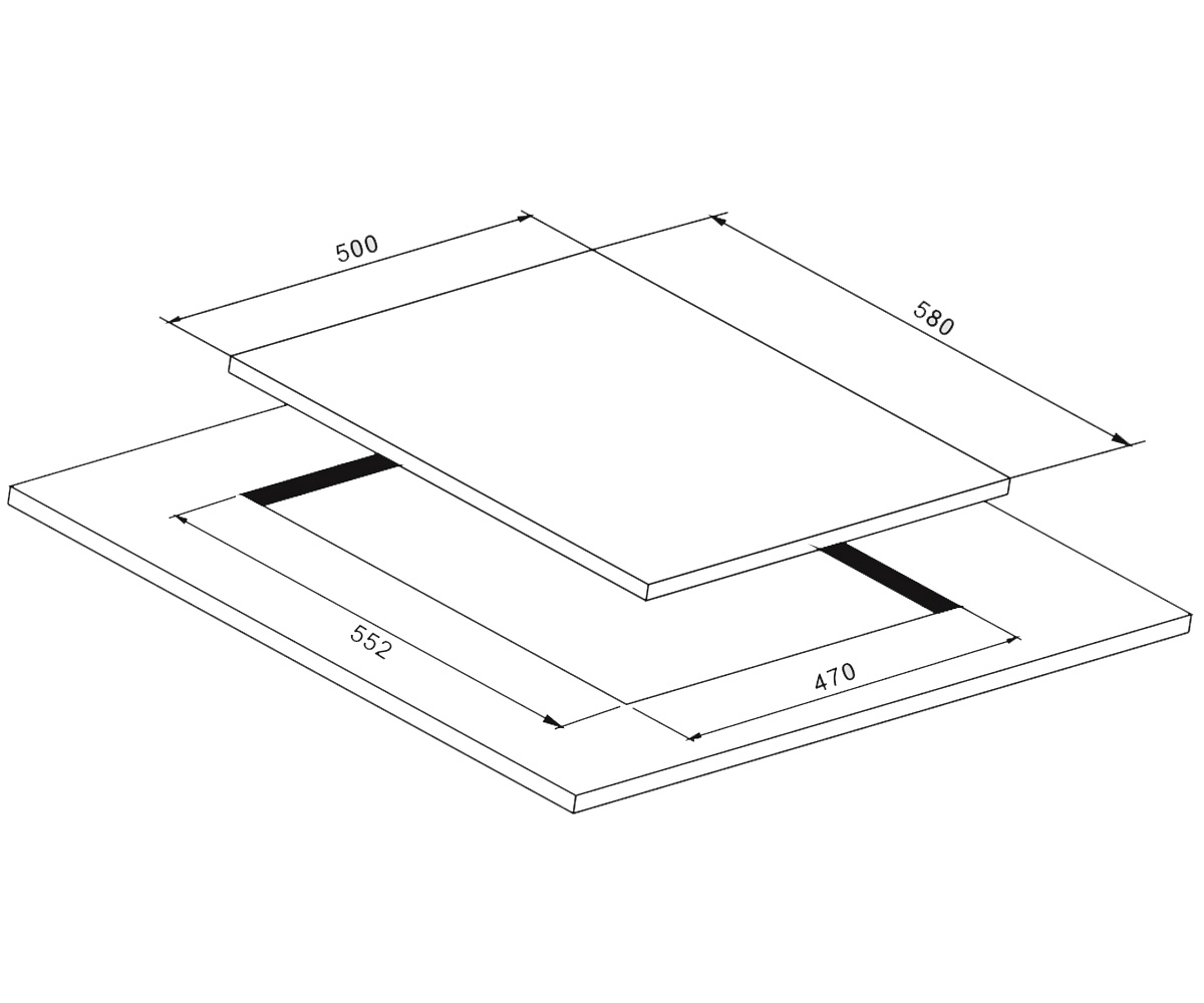 Варочная поверхность  TS 6420 X/H2:Чертеж 