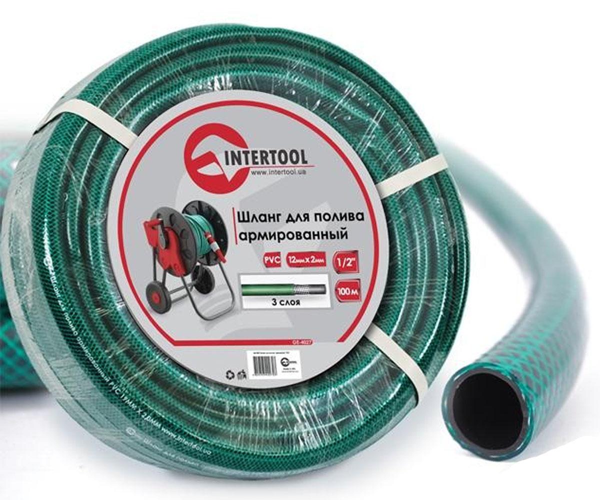 Армированный шланг для полива 100 м INTERTOOL  GE-4027 GE-4027