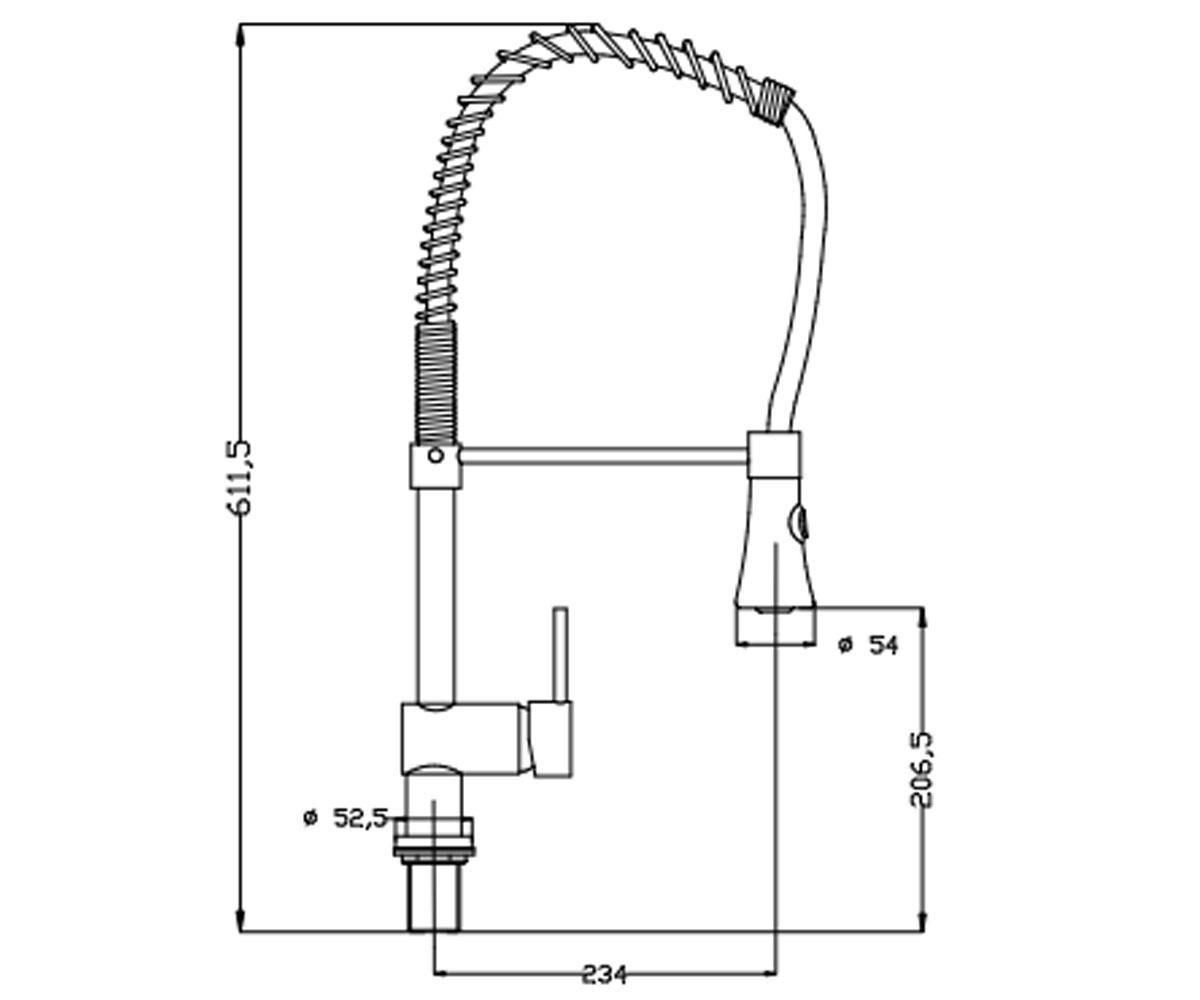 Кухонный смеситель  RESISTA EXE BZ-78-001:Чертеж 