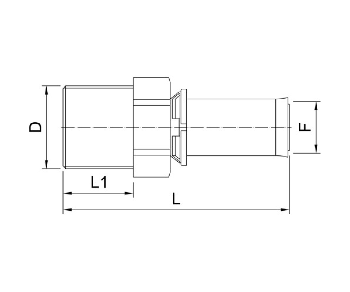 Пресс-фитинг 16x1/2  PA-59-001:Чертеж 