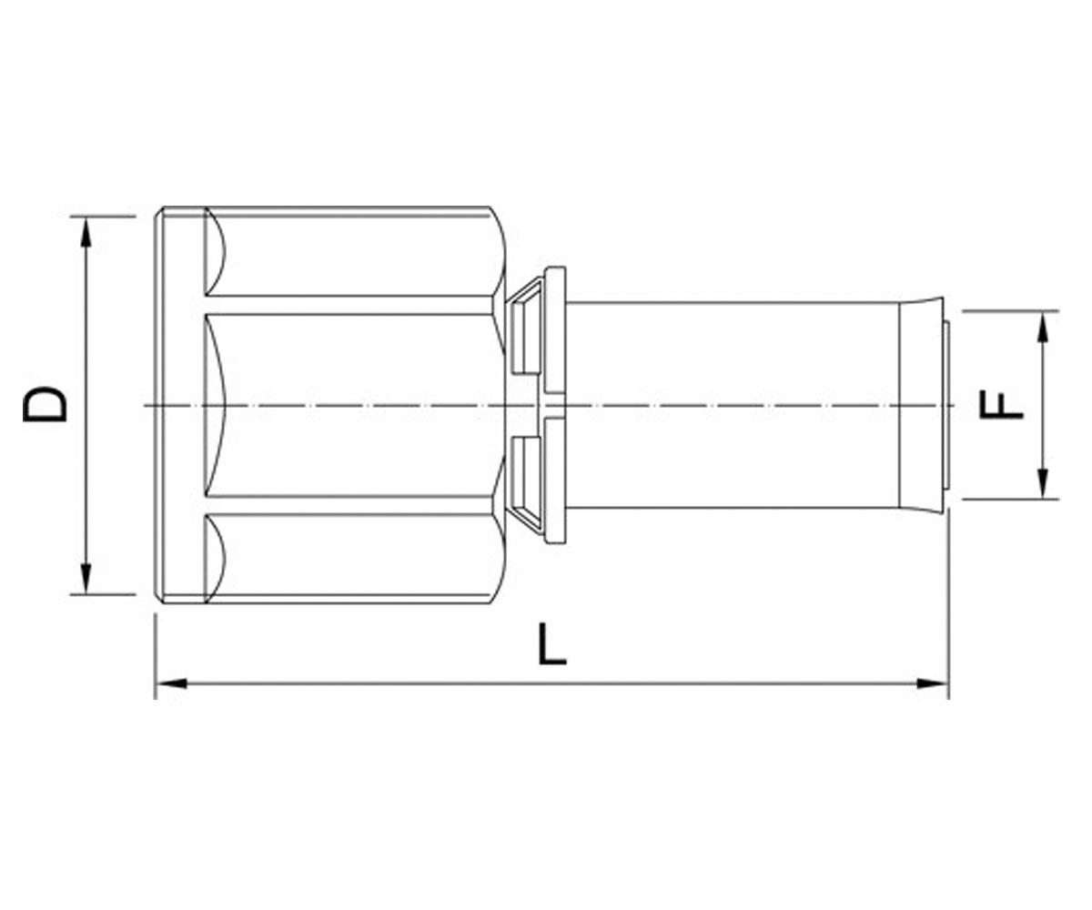 Пресс-фитинг 16x1/2  PA-60-001:Чертеж 