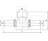 Настенное пресс-подключение для смесителя invena prov, равнопроходное  PROV PA-61-001:Чертеж 