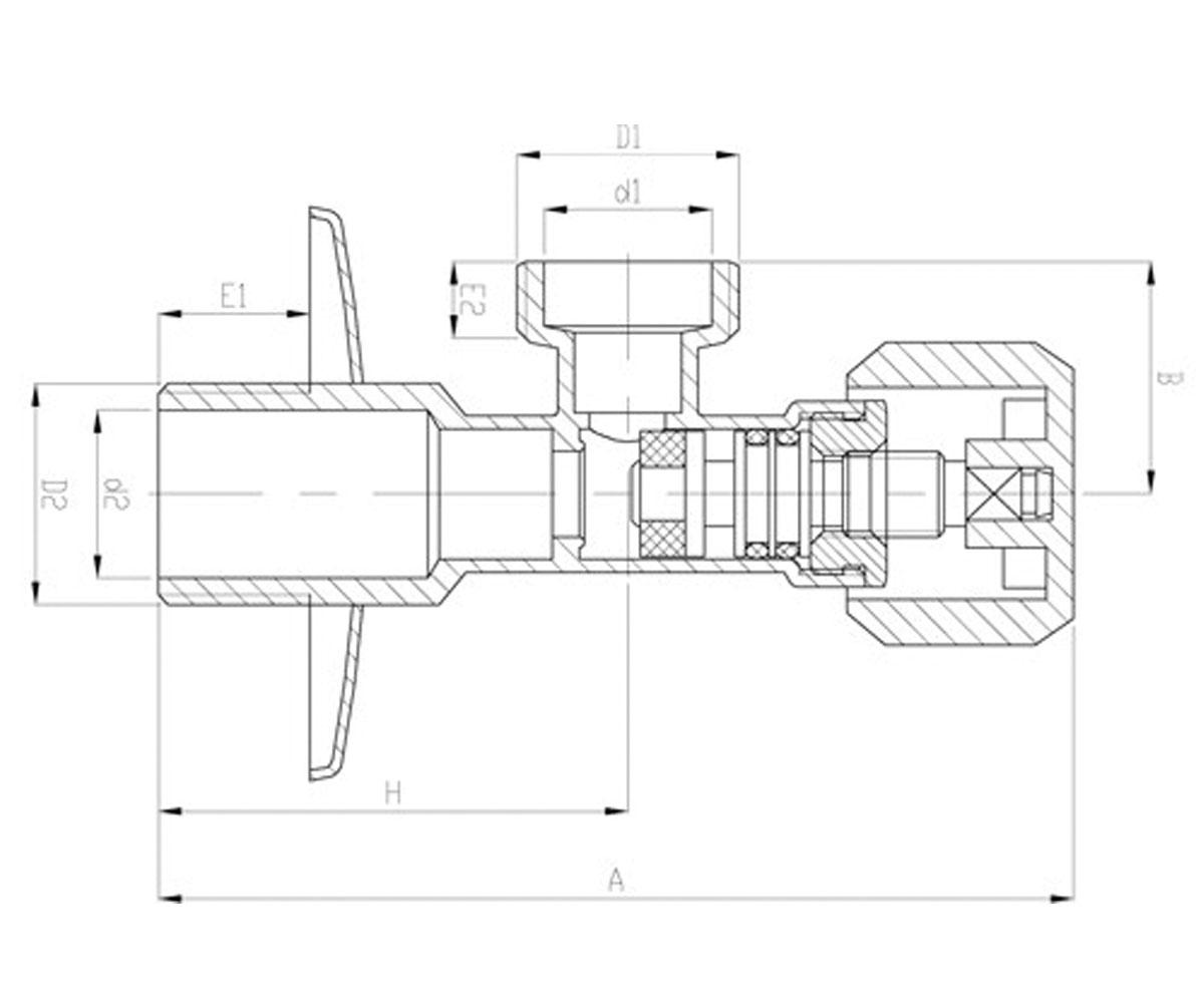 Отсекающий водозапорный кран  ZW-52-020:Чертеж 