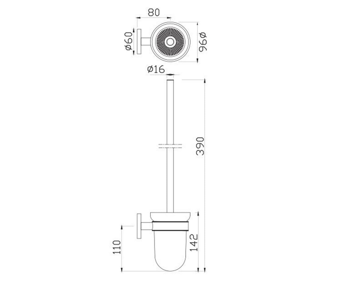 Подвесной ершик  CONTINENTAL ACN-CHR-1143N:Чертеж 