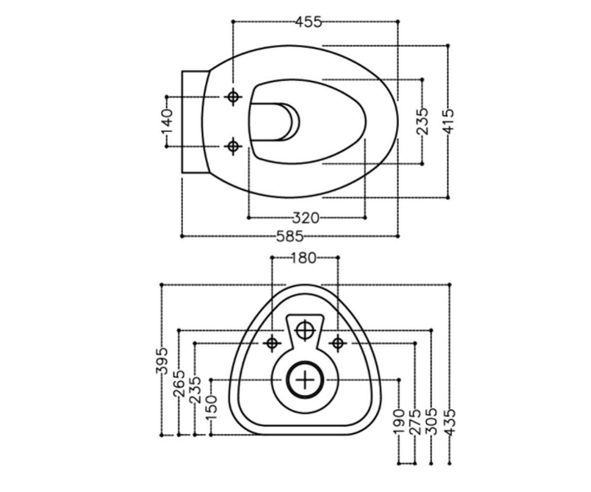 Унитаз настенный с сиденьем  FUSION FSS-WHT-29951:Чертеж 