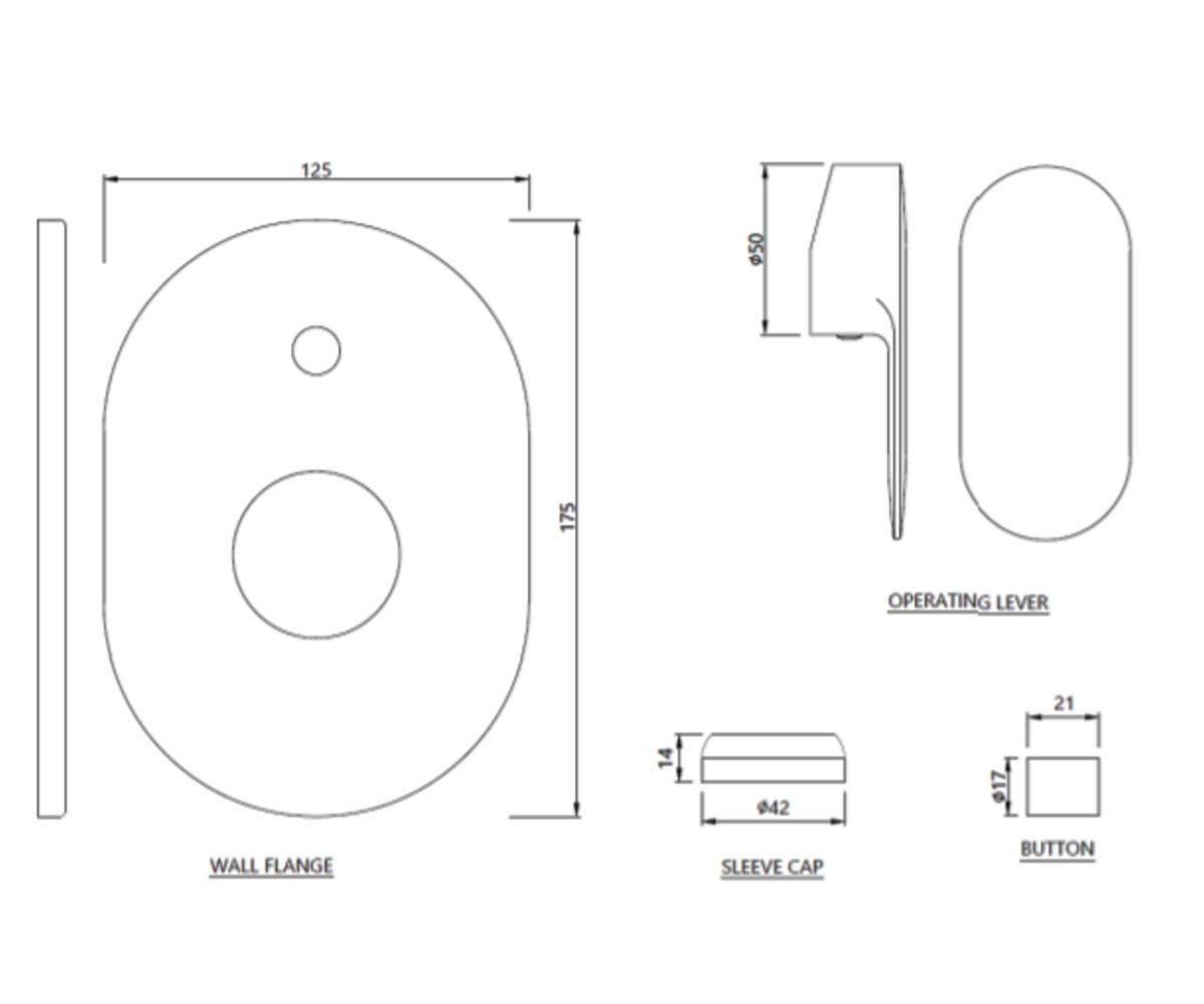 Смеситель для душа  OPAL PRIME OPP-CHR-15065NKPM:Чертеж 