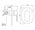 Смеситель для душа  OPAL PRIME OPP-WHM-15227PM:Чертеж 