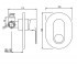 Смеситель для душа  ORNAMIX PRIME ORP-CHR-10227PM:Чертеж 