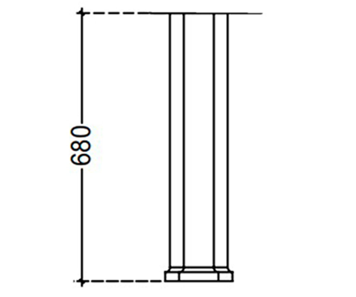 Пьедестал для раковины  QUEENS QNS-WHT-7301:Чертеж 