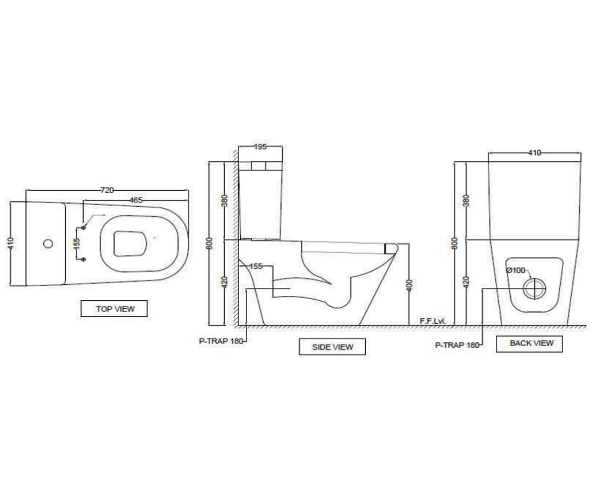 Чаша от компакта  VIGNETTE PRIME VGS-WHT-81751P:Чертеж 
