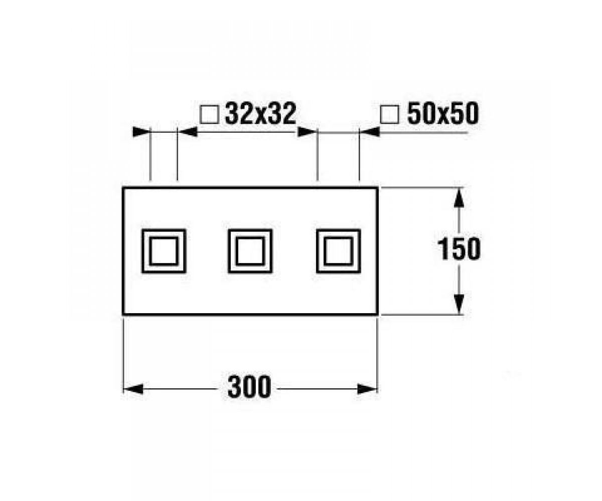Смеситель для душа  CUBITO H3204260040001:Чертеж 