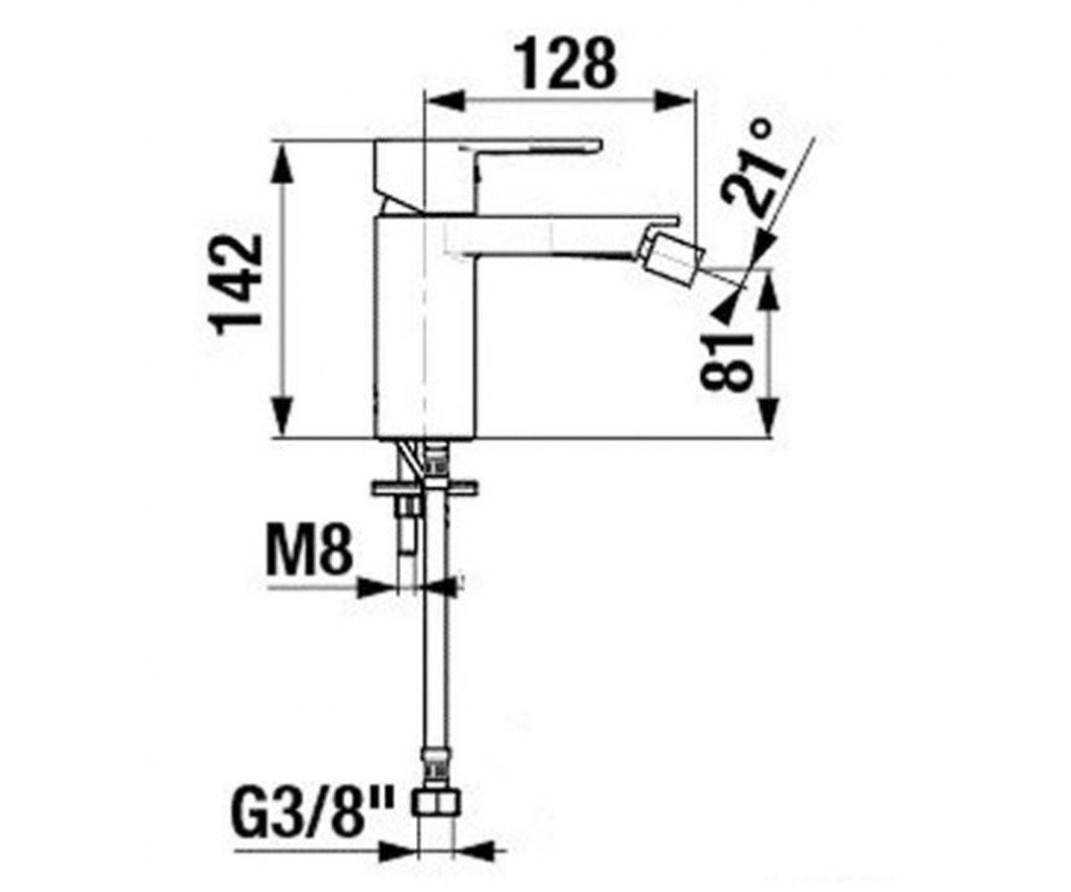 Смеситель для биде  MIO NEW H3411V10041101:Чертеж 