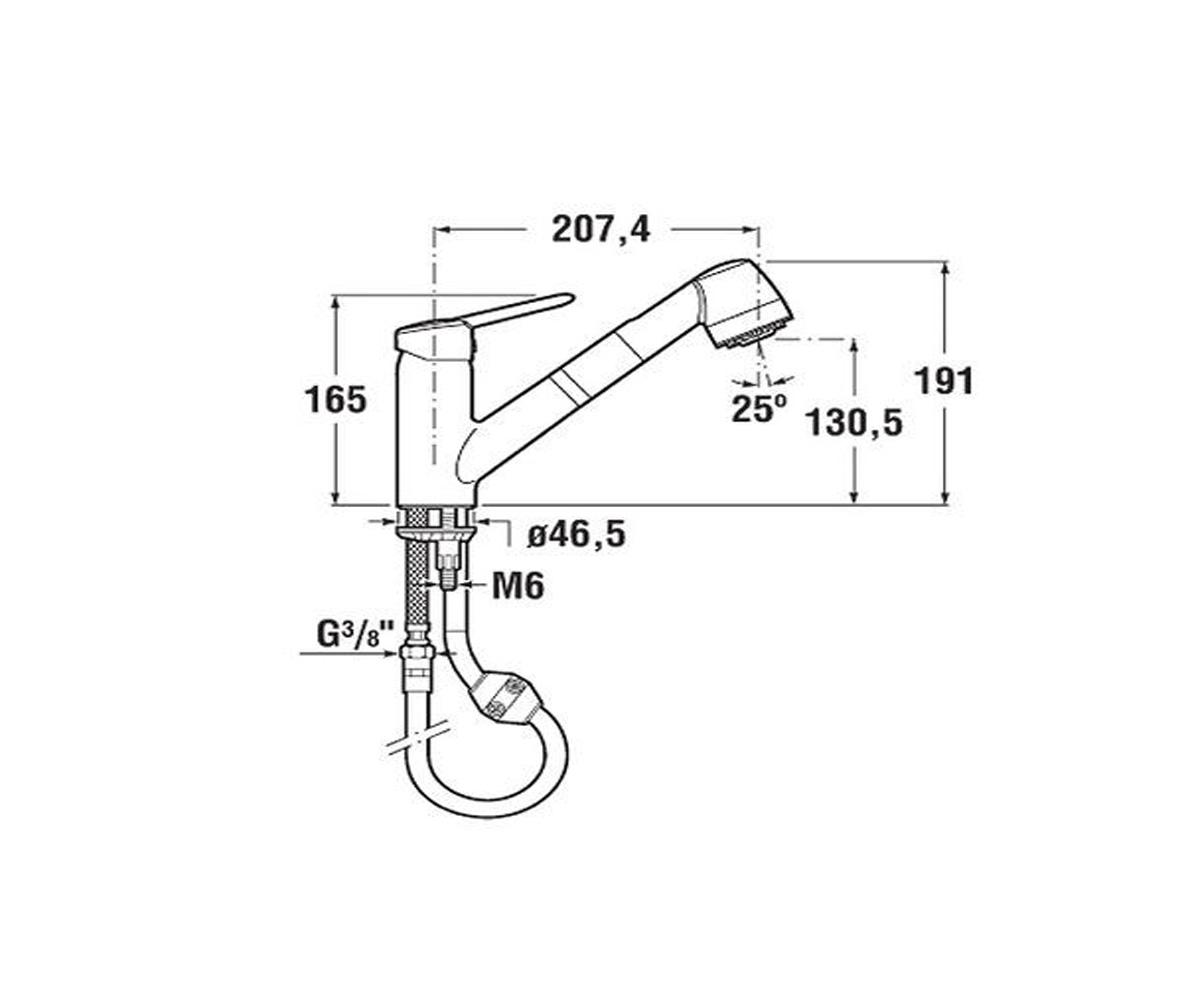 Кран на кухню  LYRA PLUS H3512810043101:Чертеж 