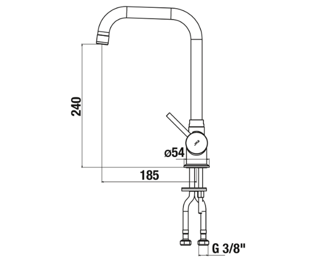 Кухонный смеситель  MIO H3512F10042601:Чертеж 