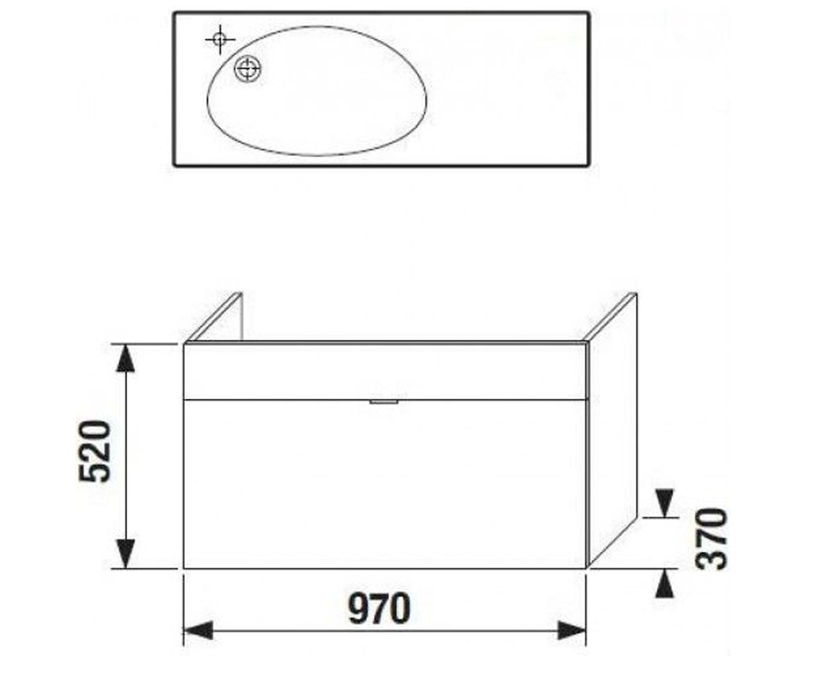Тумба с раковиной  TIGO H4551870215001:Чертеж 