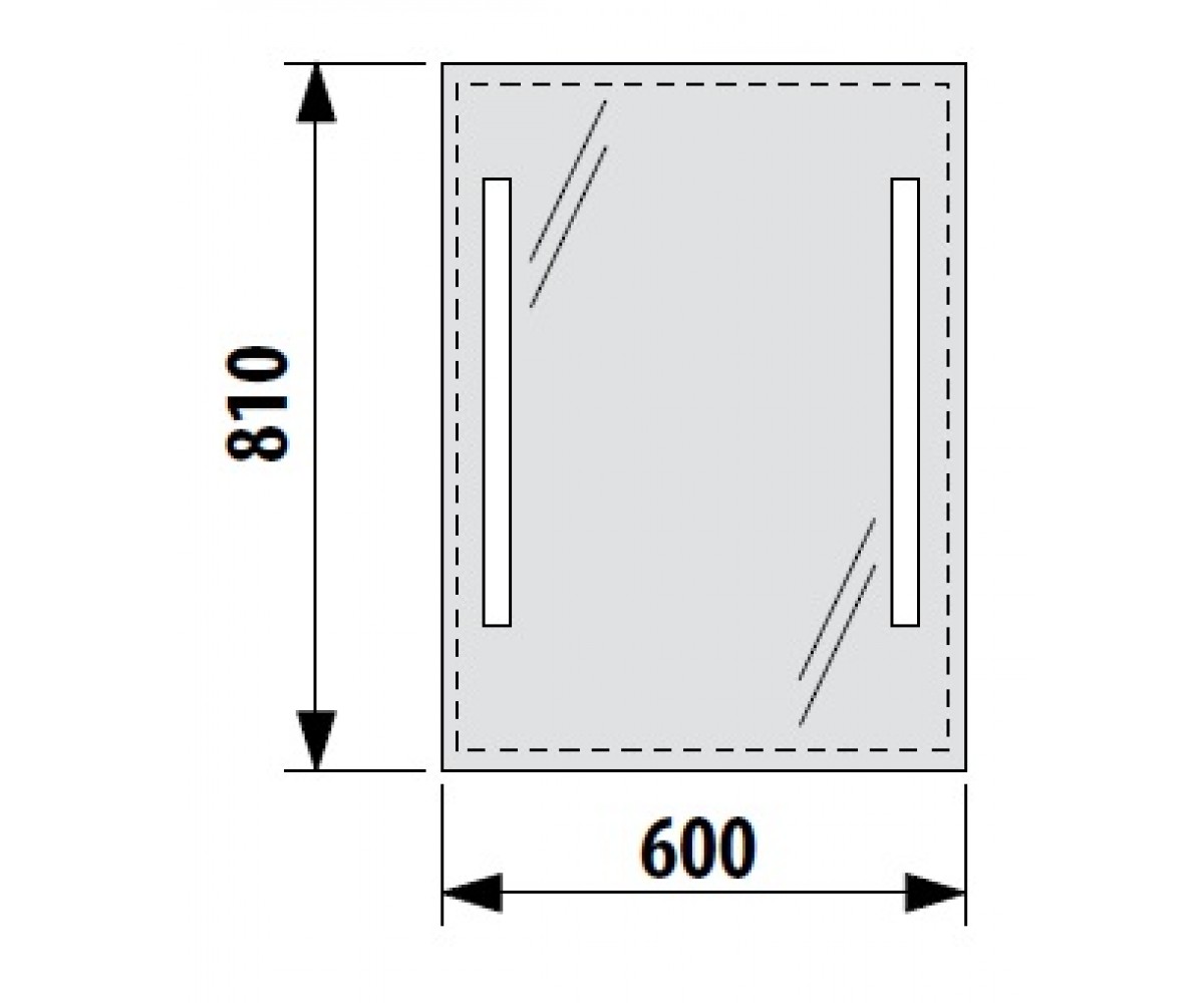 Зеркало  CLEAR H4557251731441:Чертеж 
