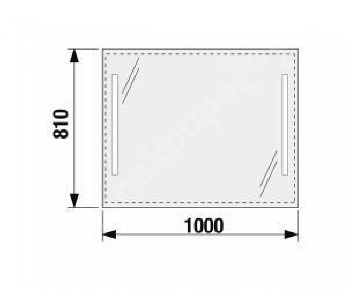 Зеркало настенное  CLEAR H4557651731441:Чертеж 