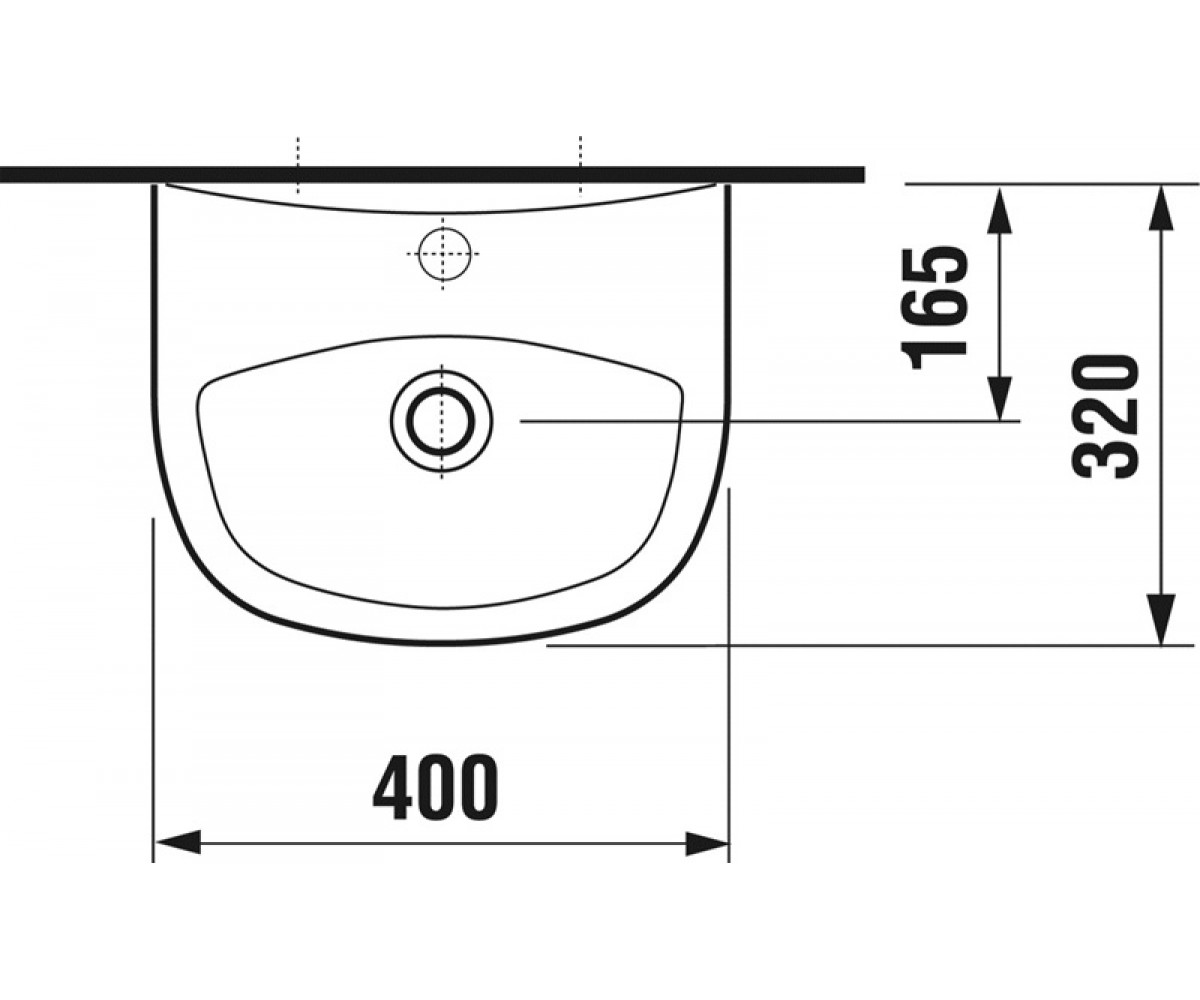 Раковина керамическая  ZETA H8153930001041:Чертеж 