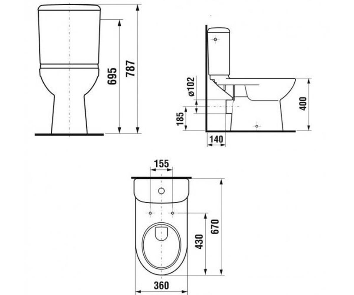 Напольный wc  OLYMP NEW H8226160002421:Чертеж 