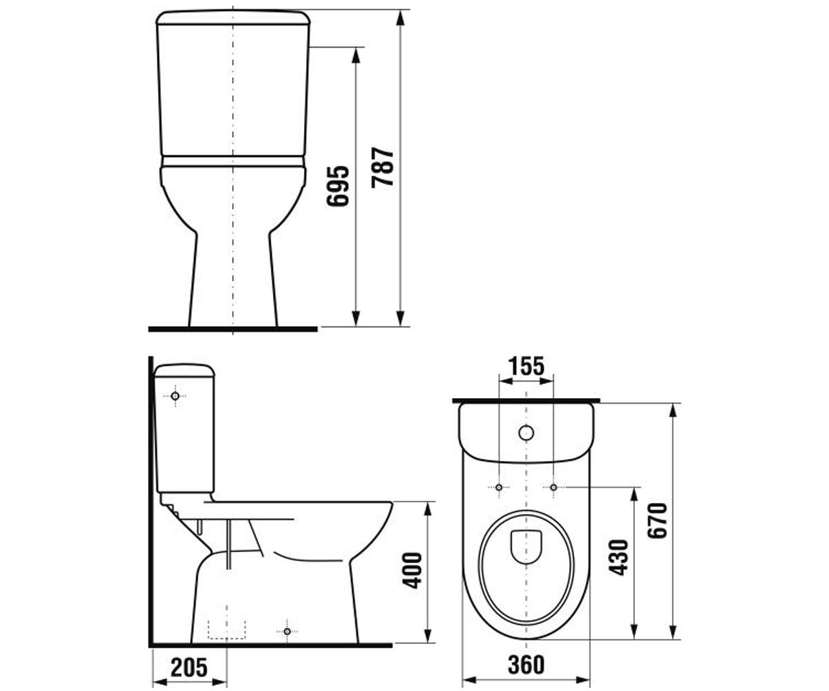 Чаша унитаза  OLYMP NEW H8226170002421:Чертеж 
