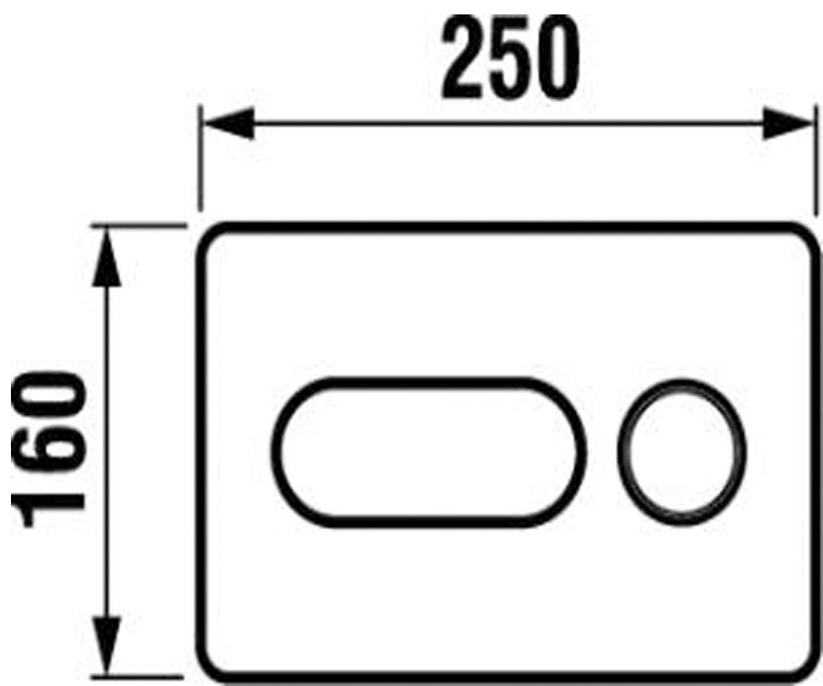 Кнопка для инсталляции  DUAL FLUSH H8936460040001:Чертеж 