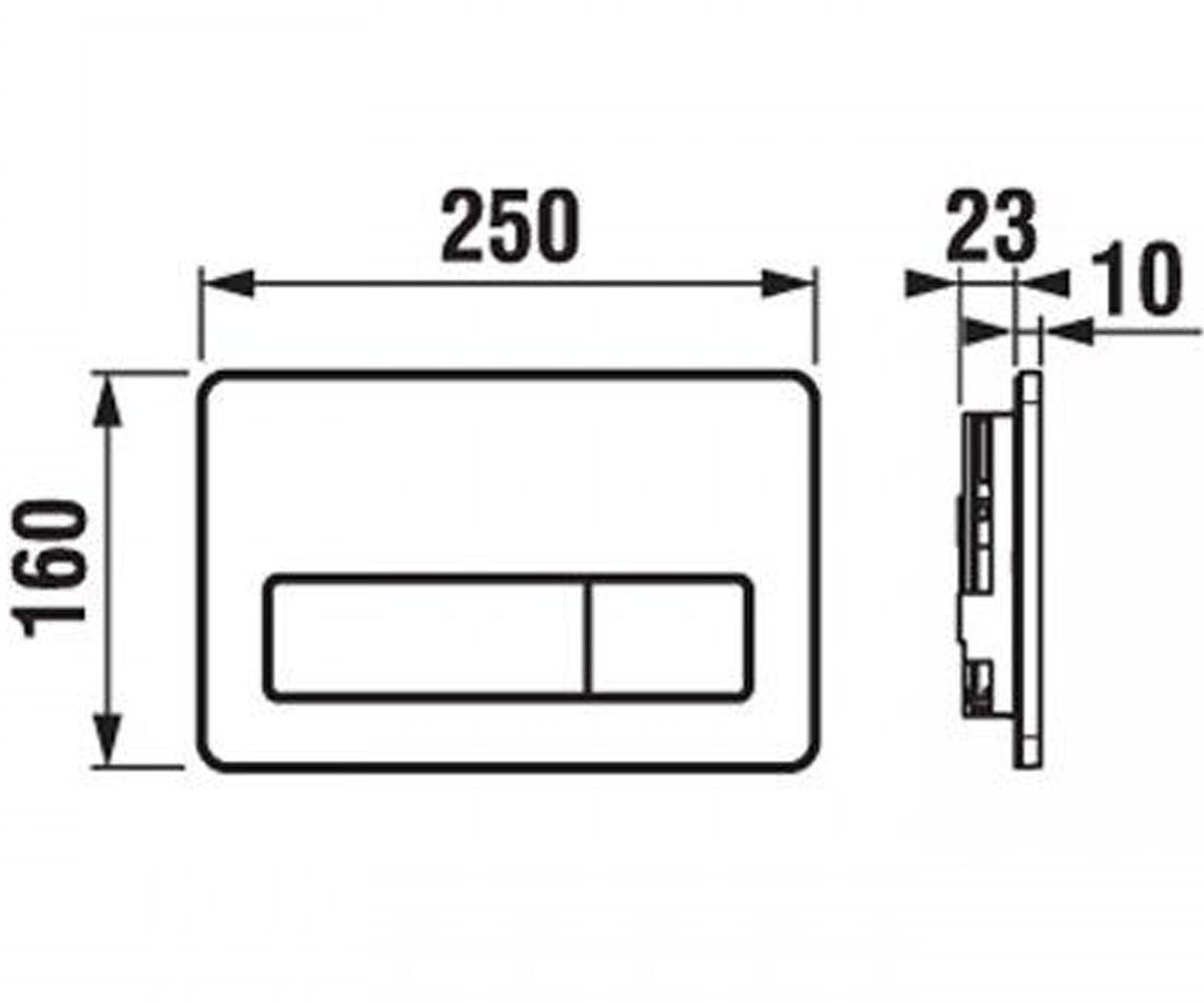 Клавиша смыва  DUAL FLUSH H8936630040001:Чертеж 