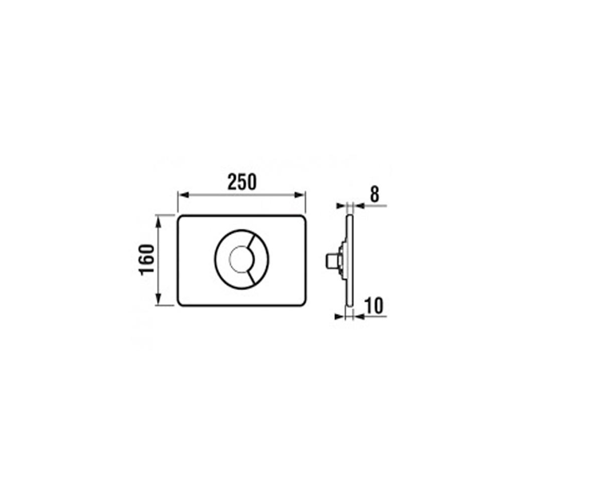 Кнопка для слива  DUAL FLUSH H8936760040001:Чертеж 