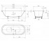 Ванна отдельностоящая  CLASSIC DUO OVAL 291234013001:Чертеж 