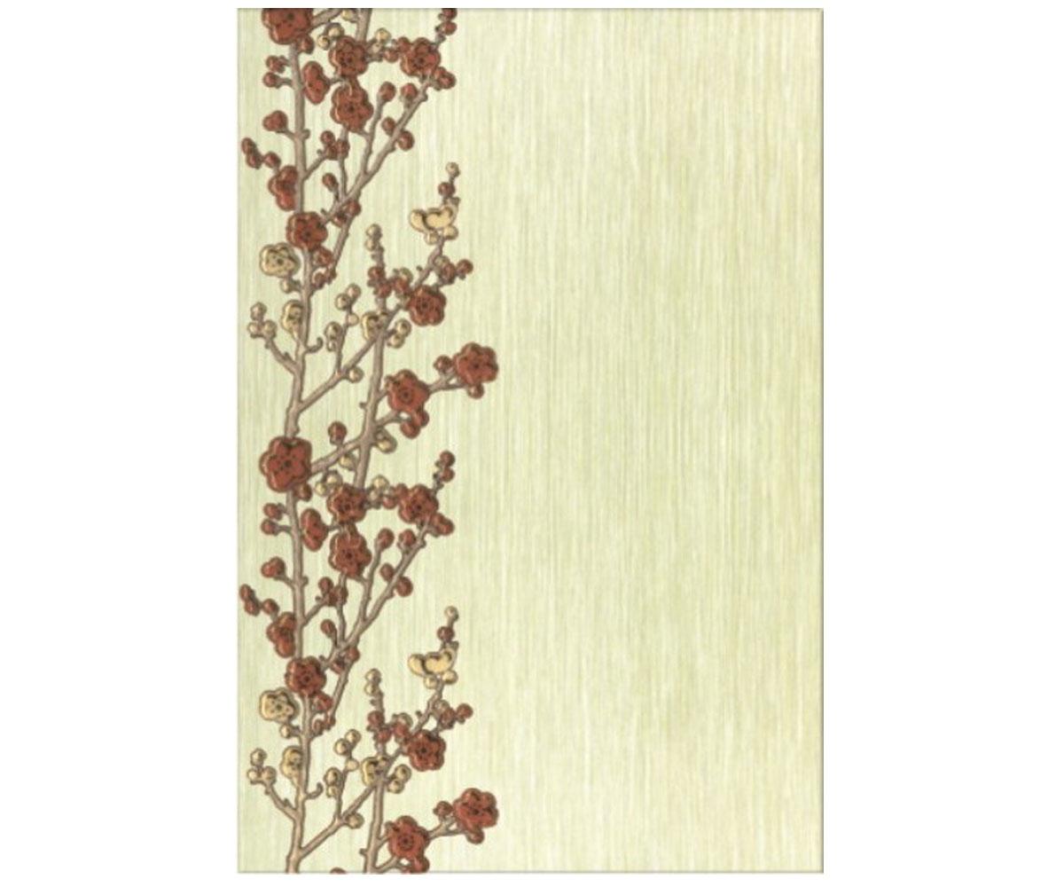 Плитка керамічна 40х27,5 см КЕРАМІН КЕРАМІН  SAKURA 1N BROWN 275X400 DECOR SAKURA 1N BROWN 275X400 DECOR