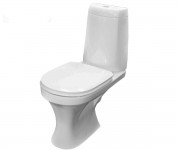 Безобідковий унітаз КЕРАМІН САНТІ SANTI R ML DUAL WHITE BEZOBOD