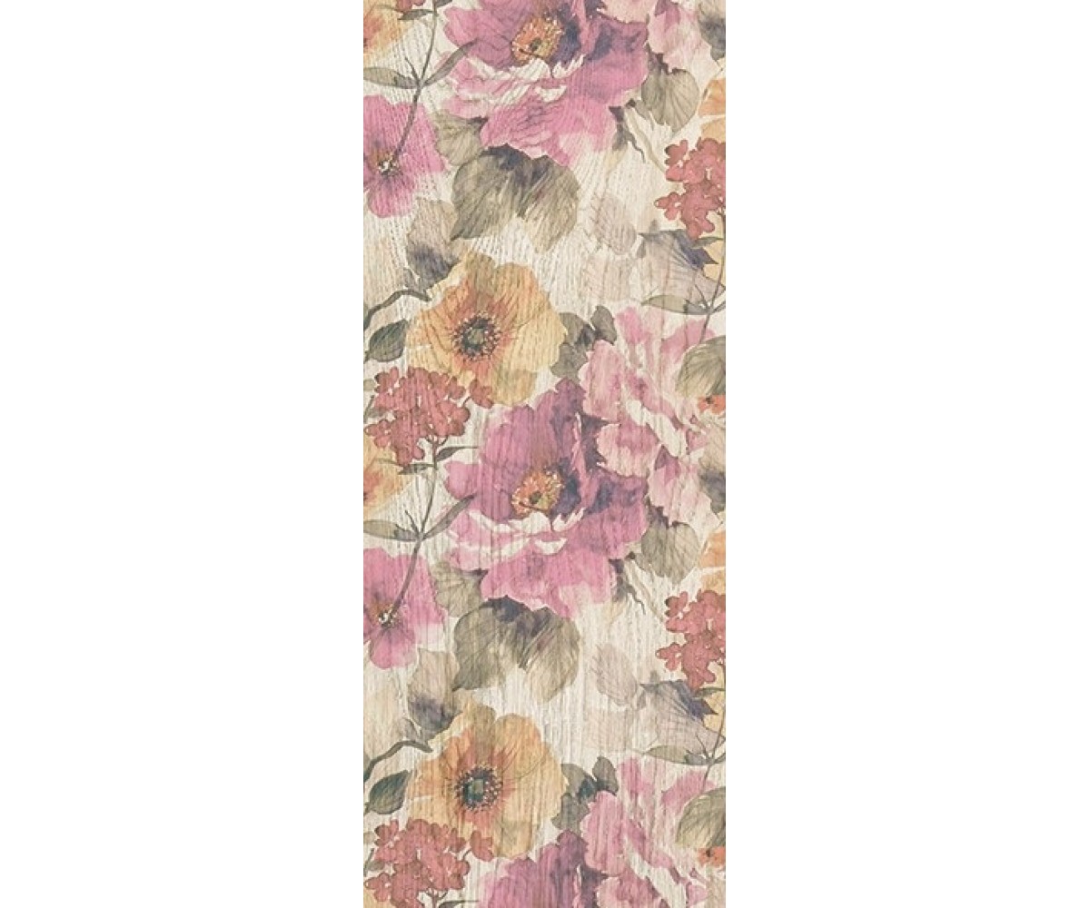 Плитка з квітковим орнаментом КЕРАМІН КЕРАМІН  TROYA 3 TIP 2 BEIGE FLOWERS 500X200 DECOR TROYA 3 TIP 2 BEIGE FLOWERS 500X200 DECOR