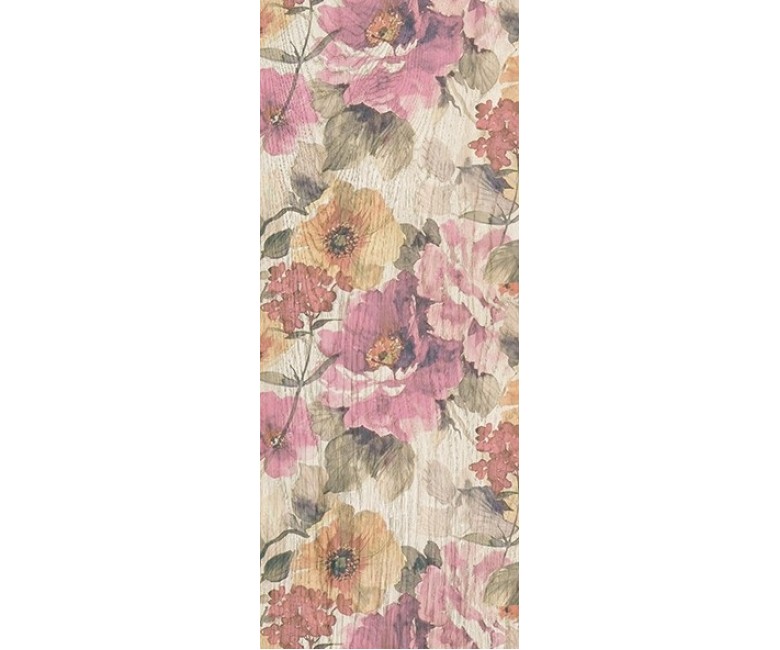 Плитка з квітковим орнаментом КЕРАМІН КЕРАМІН  TROYA 3 TIP 2 BEIGE FLOWERS 500X200 DECOR TROYA 3 TIP 2 BEIGE FLOWERS 500X200 DECOR
