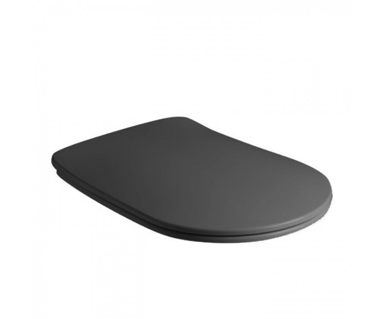 5391 31 Nolita Кришка д/унітазу SLIM, soft close, quick release, чорний матовий (1 сорт) KERASAN NOLITA 5391 31 5391 31