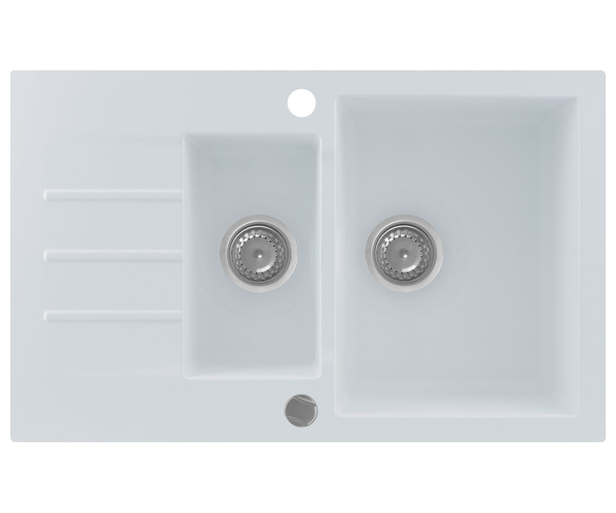 Мийка на півтори чаші KERNAU  KGS A 6079 1,5B1D PURE WHITE KGS A 6079 1,5B1D PURE WHITE