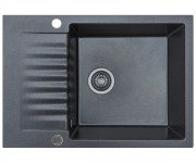 Гранитная мойка KERNAU  KGS F 6072 1B1D BLACK METALLIC