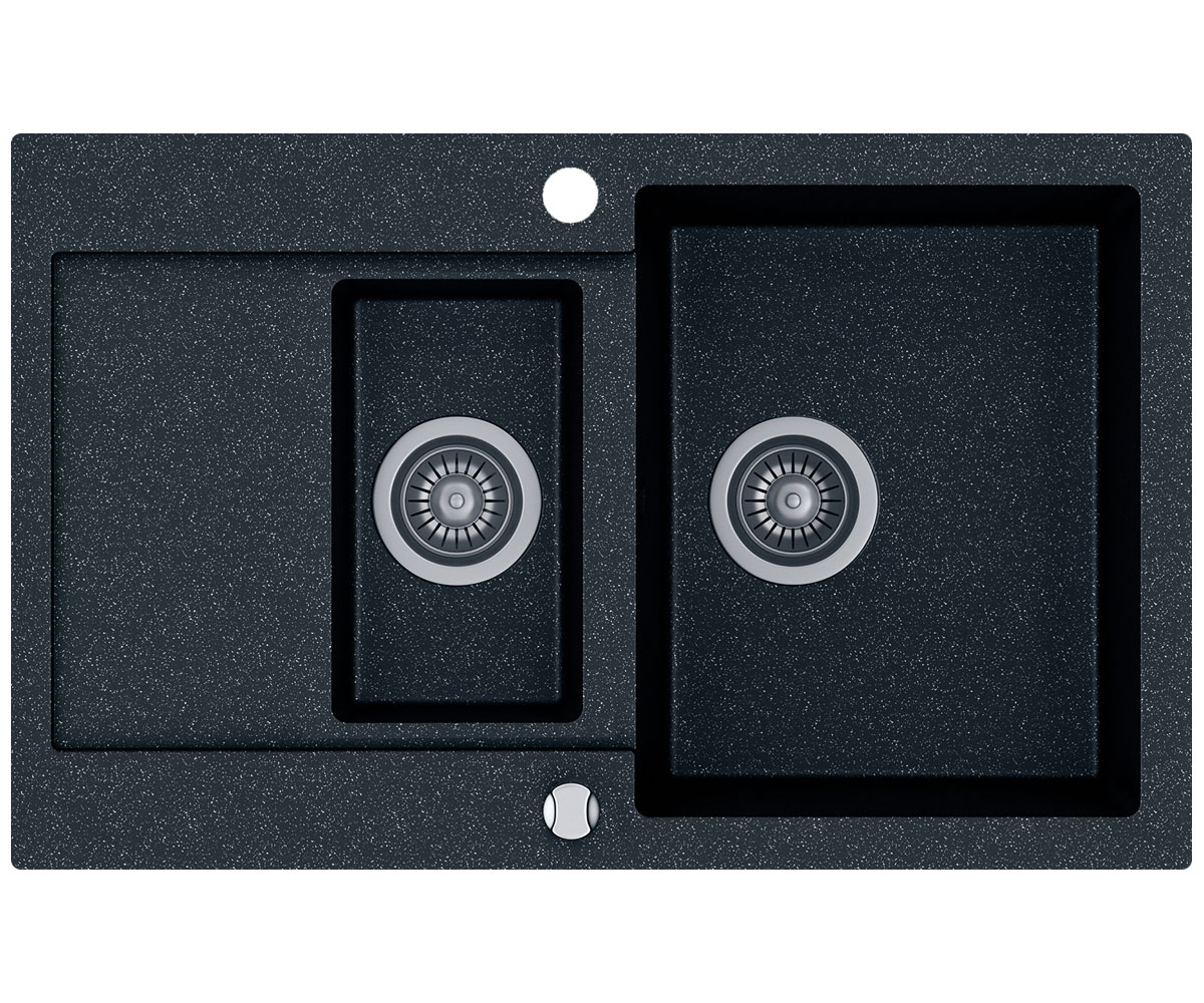 Мийка для кухні KERNAU  KGS H 6080 1,5B1D BLACK METALLIC KGS H 6080 1,5B1D BLACK METALLIC