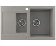 Мойка на полторы чаши KERNAU  KGS H 6080 1,5B1D GREY METALLIC