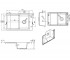 Мойка гранитная  KGS M 45 1B1D GRAPHITE:Чертеж 
