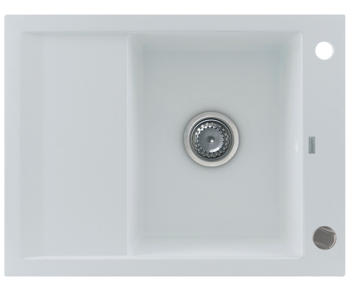 Мойка накладная KERNAU  KGS M 4565 1B1D PURE WHITE KGS M 4565 1B1D PURE WHITE