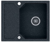 Мойка гранитная KERNAU  KGS P 4559 1B1D BLACK METALLIC