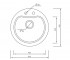 Круглая мойка  KGS T 51 1B GRAPHITE:Чертеж 