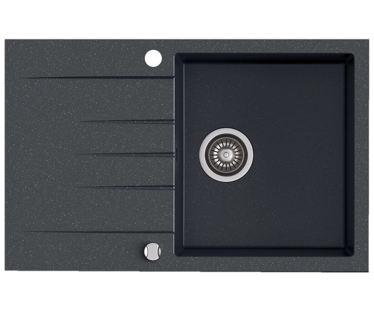 KERNAU KGS V 45A 1B1D ЧОРНИЙ МЕТАЛІК раковина з крилом KERNAU  KGS V 45A 1B1D BLACK METALLIC KGS V 45A 1B1D BLACK METALLIC