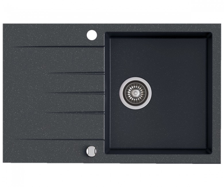 Мойка с крылом KERNAU  KGS V 45A 1B1D BLACK METALLIC KGS V 45A 1B1D BLACK METALLIC