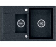 Мойка на полторы чаши KERNAU  KGS W 6078 1,5B1D BLACK METALLIC