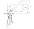 Смеситель с лейкой  KWT 02A PO CHROME:Чертеж 