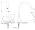 Смеситель кухонный  KWT 07A PURE WHITE:Чертеж 