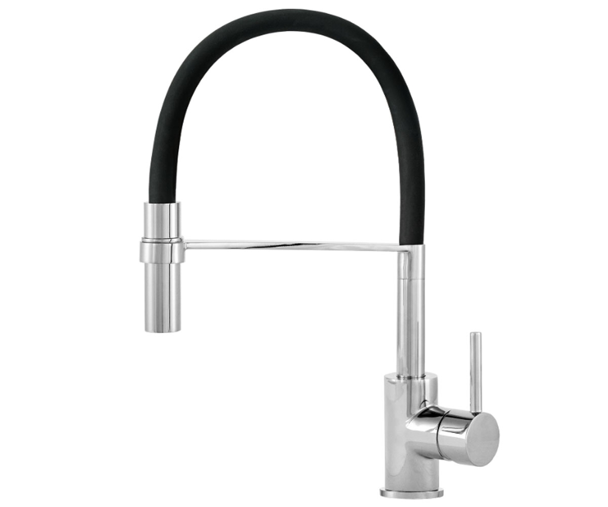 Змішувач з гнучким виливом KERNAU  KWT 20 PO CHROME/BLACK KWT 20 PO CHROME/BLACK
