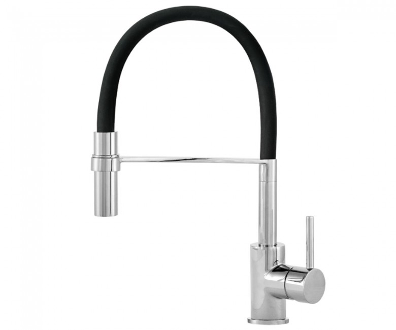 Змішувач з гнучким виливом KERNAU  KWT 20 PO CHROME/BLACK KWT 20 PO CHROME/BLACK